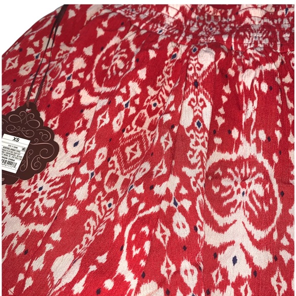 Knox Rose Womens Size XS Bonfire Red Smocked Pull On Lined Shorts - Picture 8 of 9